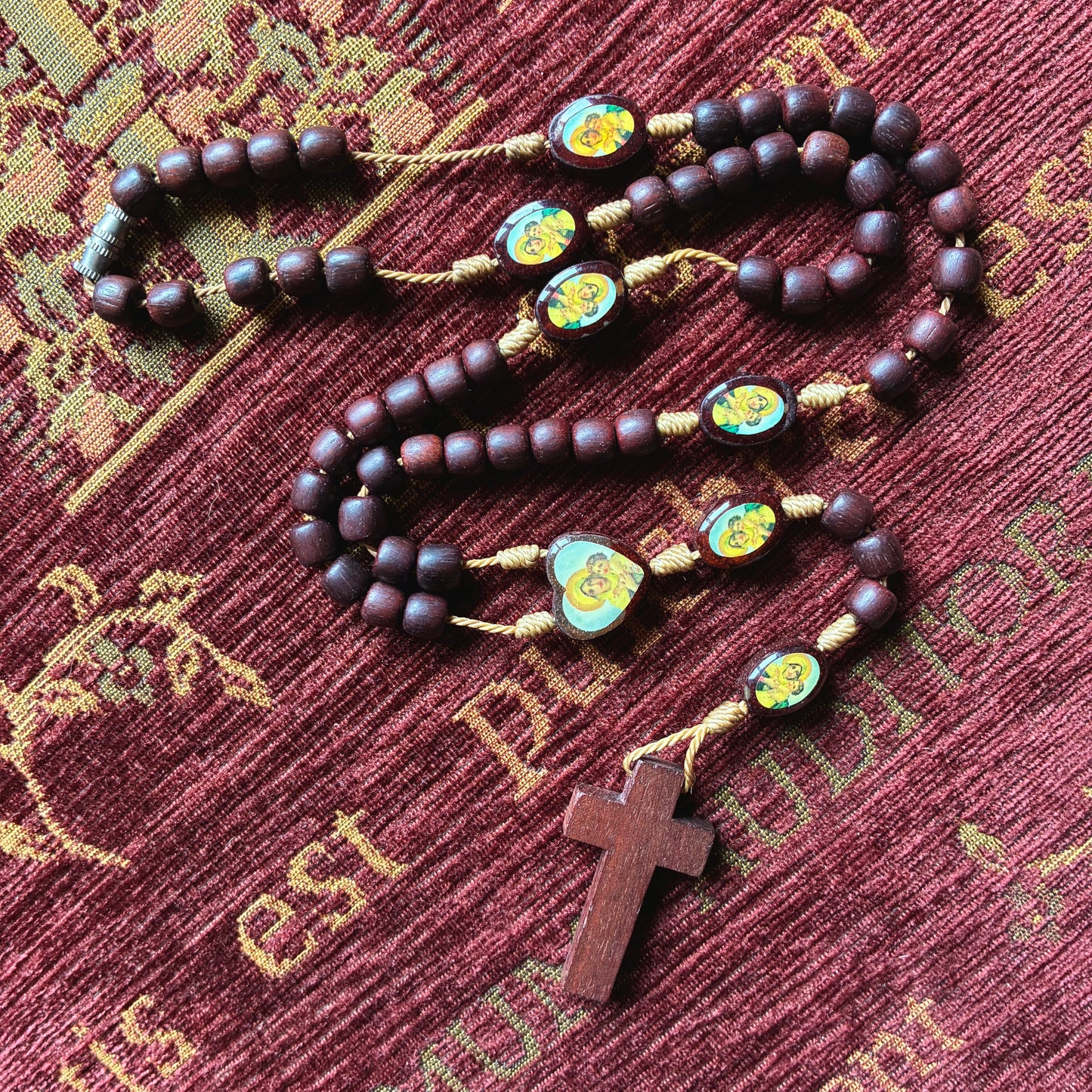 Rosary Wooden Necklace