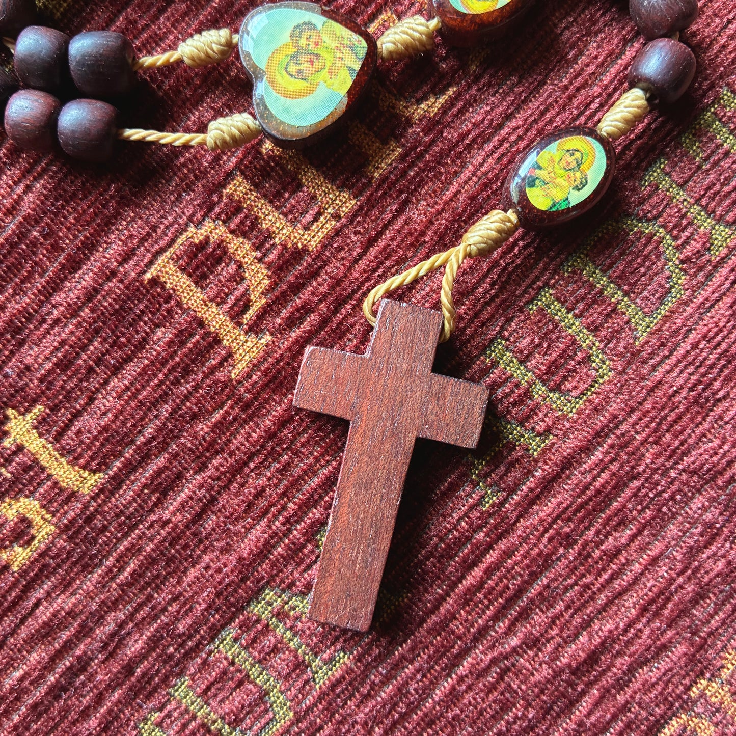 Rosary Wooden Necklace