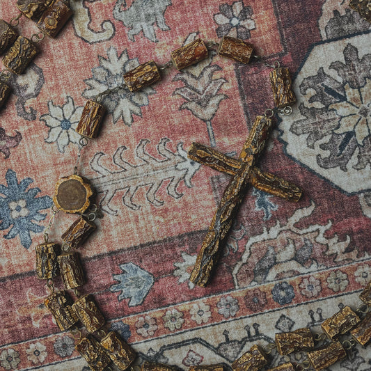 Vintage Portuguese Wooden Rosary