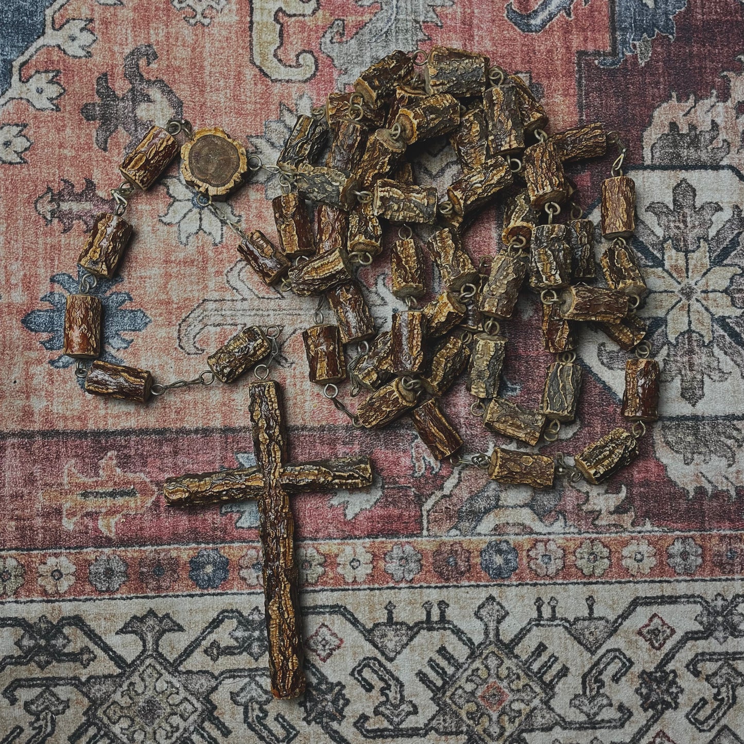 Vintage Portuguese Wooden Rosary