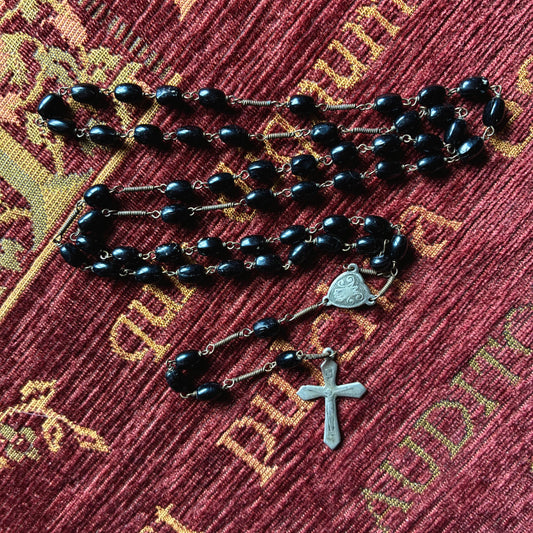Black Rosary with Spaces