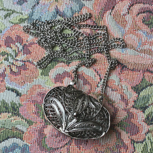 Rosary Filigree Purse Necklace