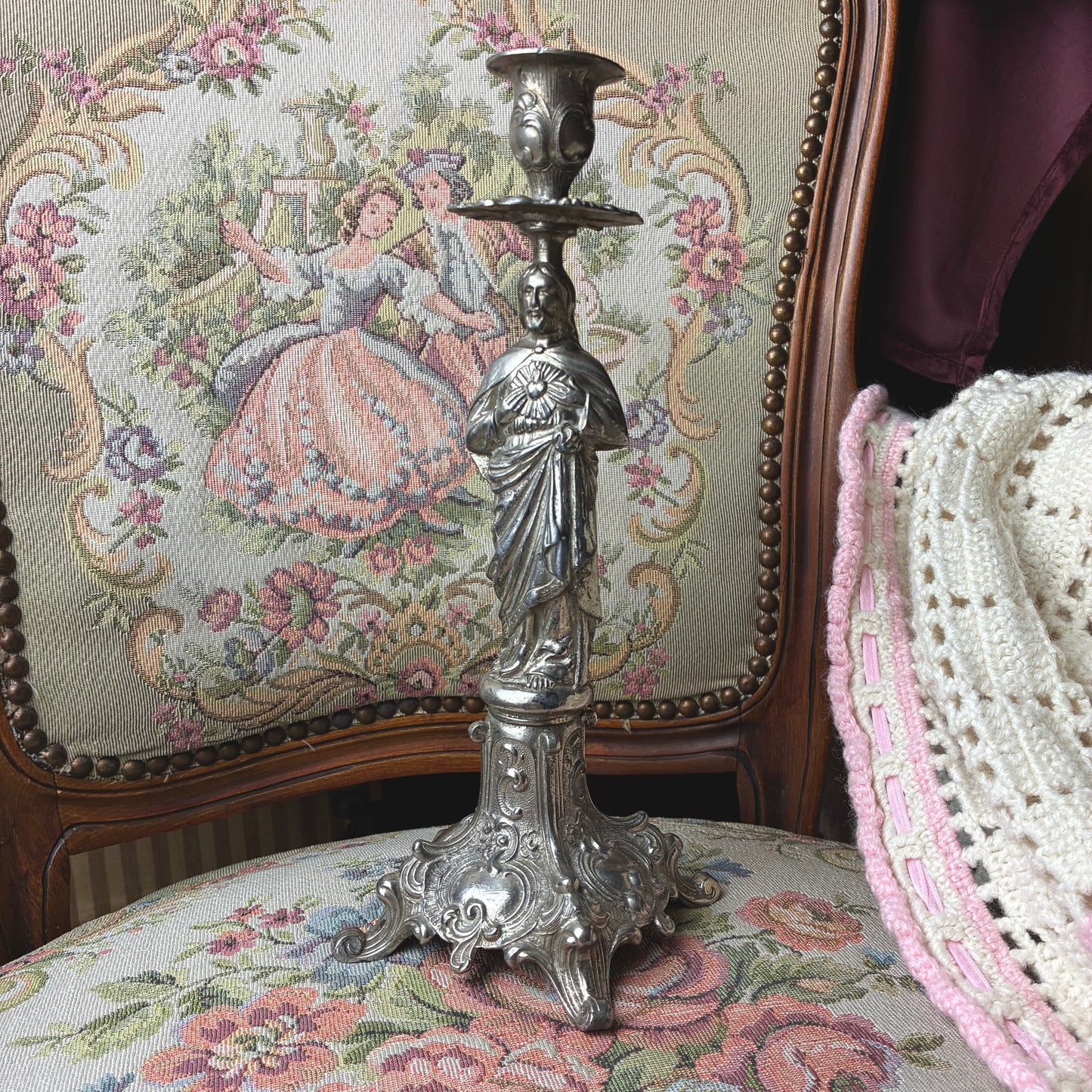 Rococo Christ Candlestick