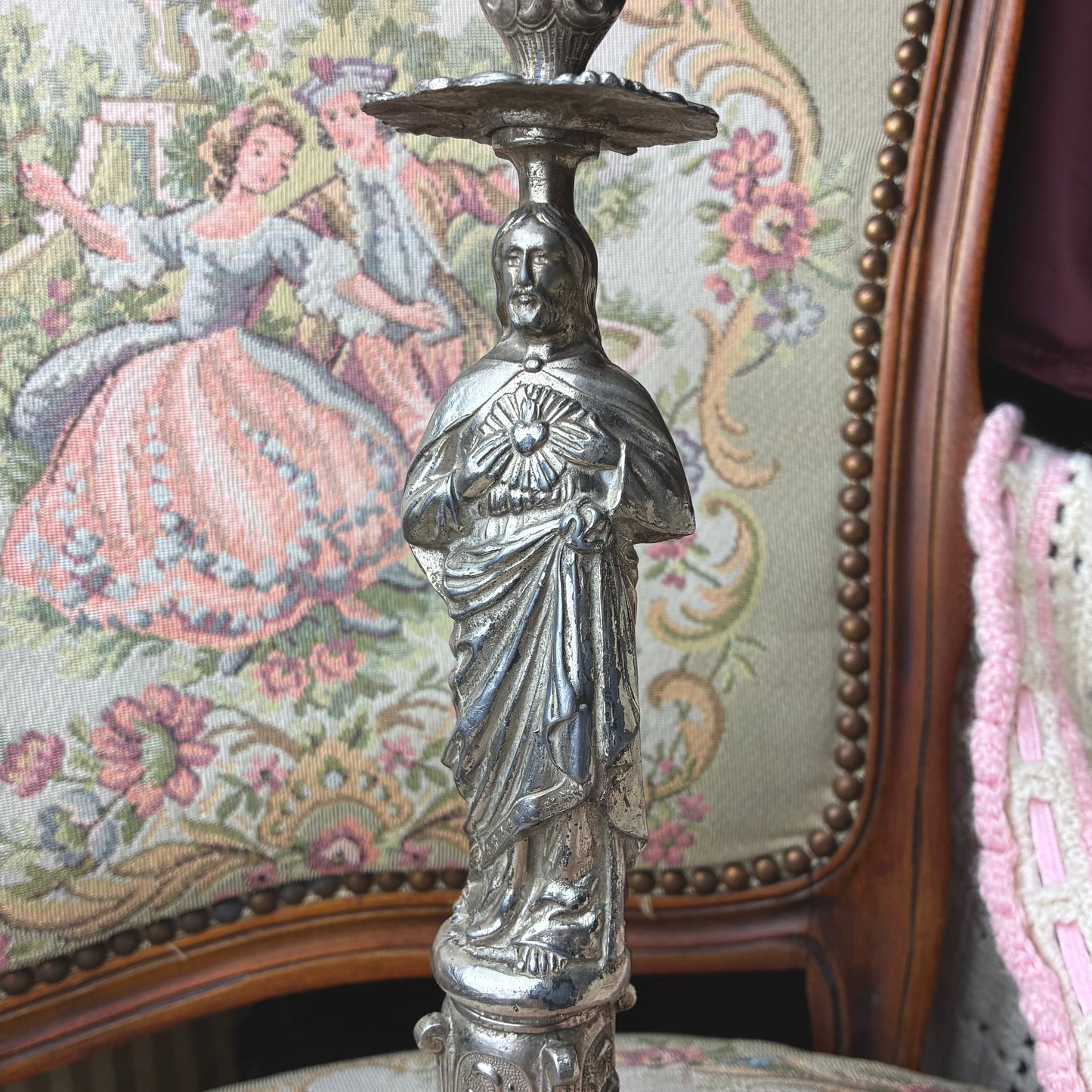 Rococo Christ Candlestick