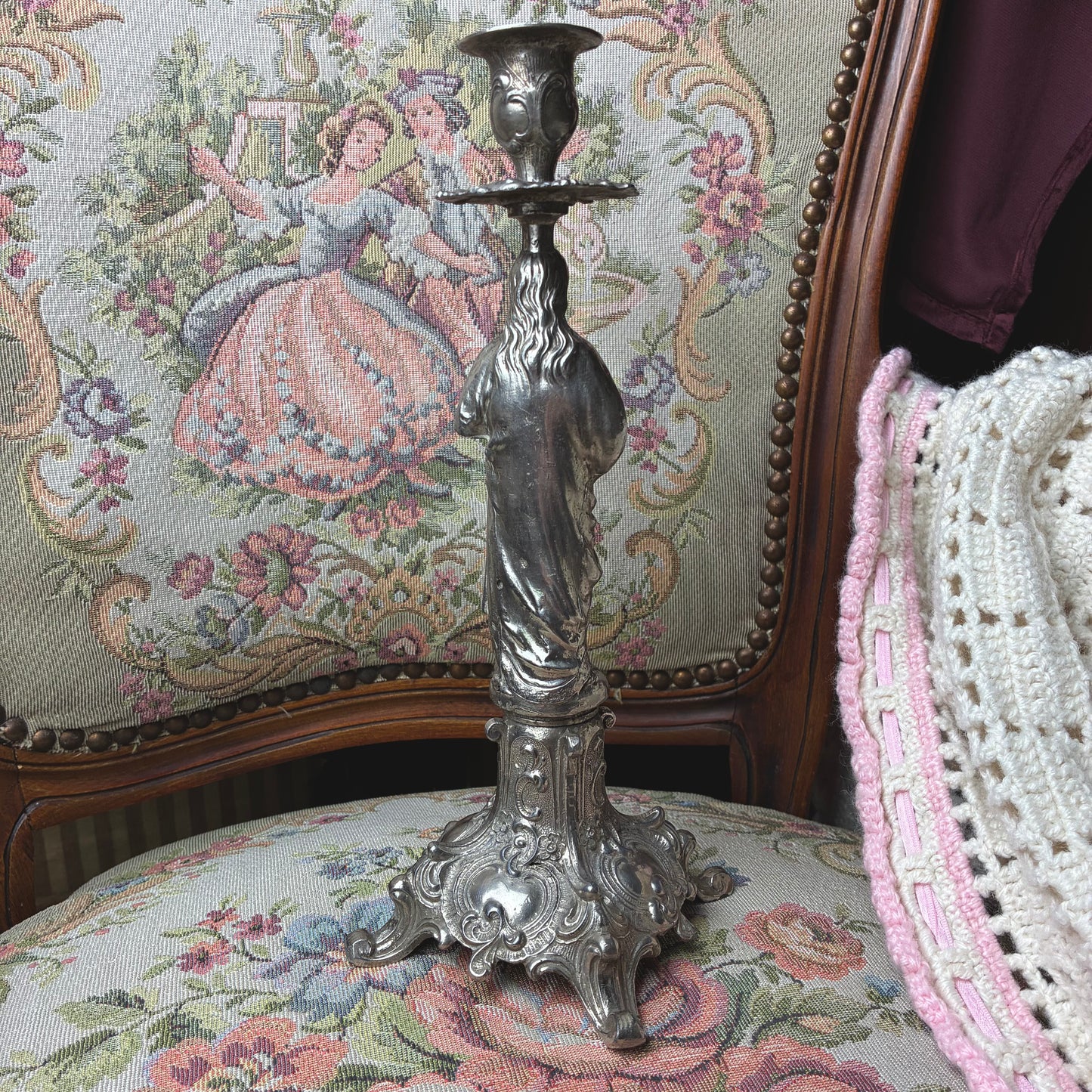 Rococo Christ Candlestick