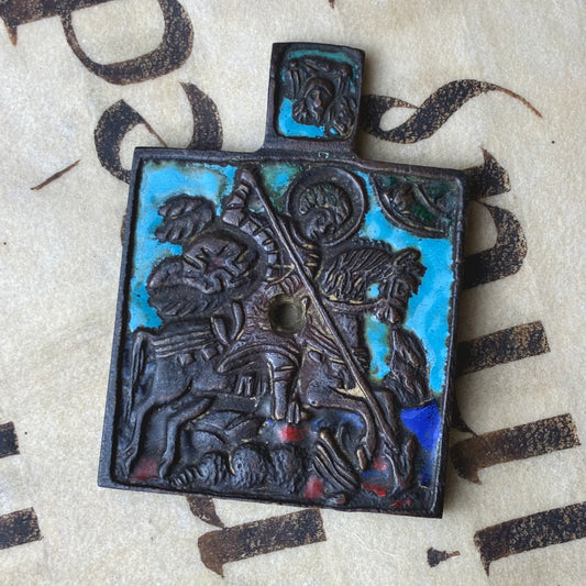 Saint George Copper Icon