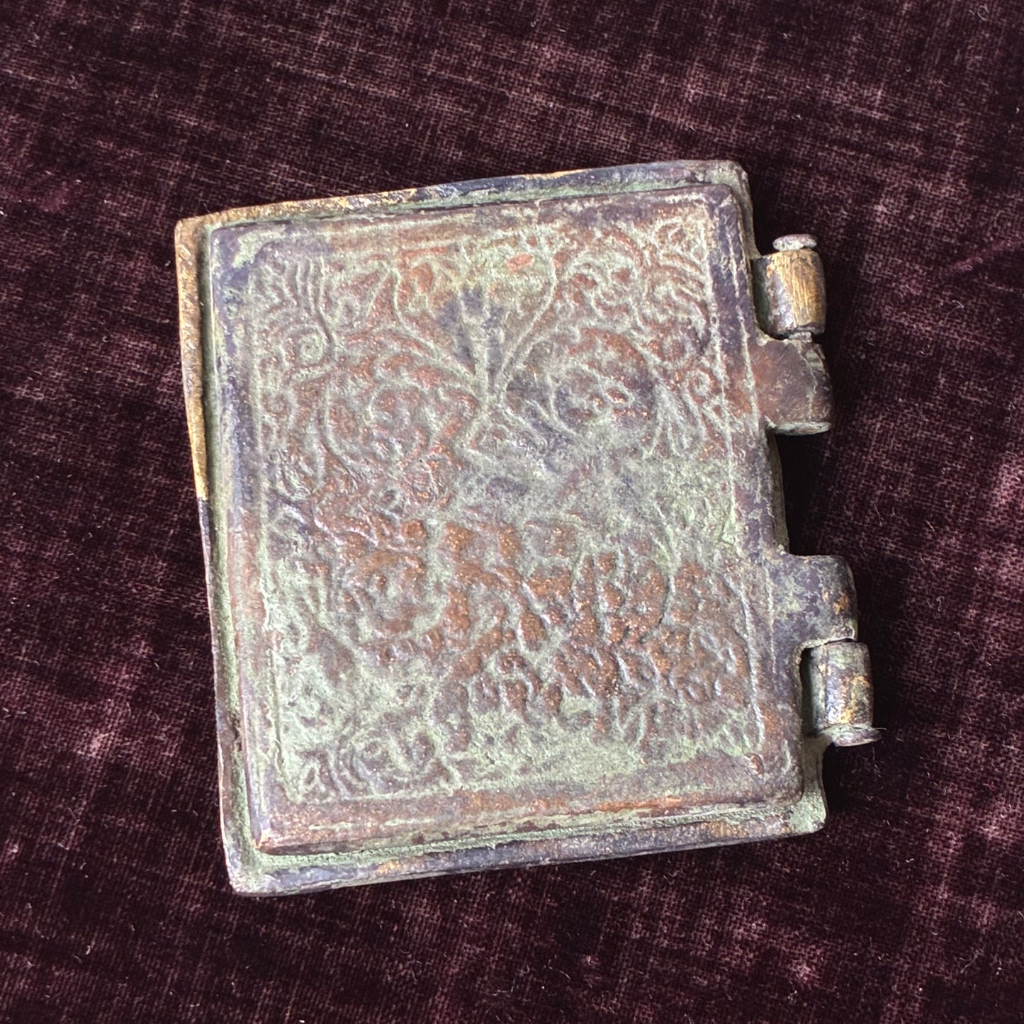 Copper Icon Mother of God with Guardian Angel