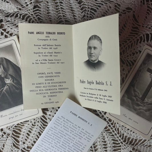 Vintage Memorial Cards Italy