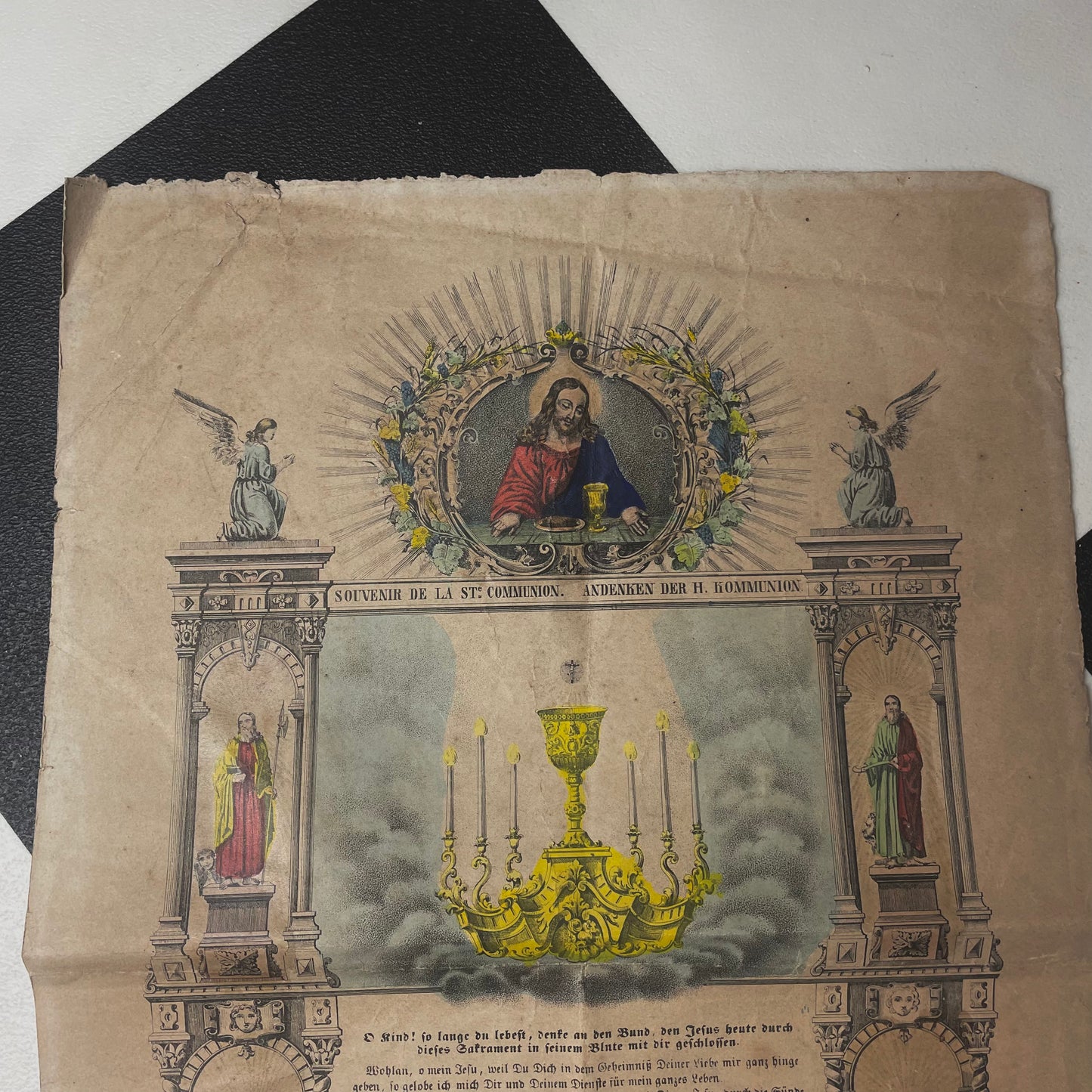 1863 First Communion Certificate