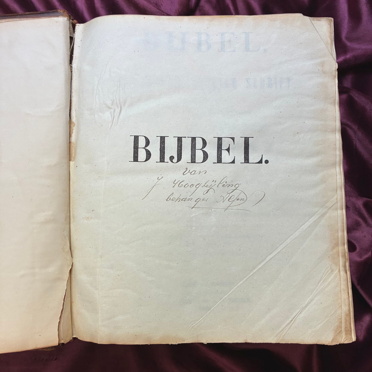 De Gansche Heilige Schrift Bijbel 1846