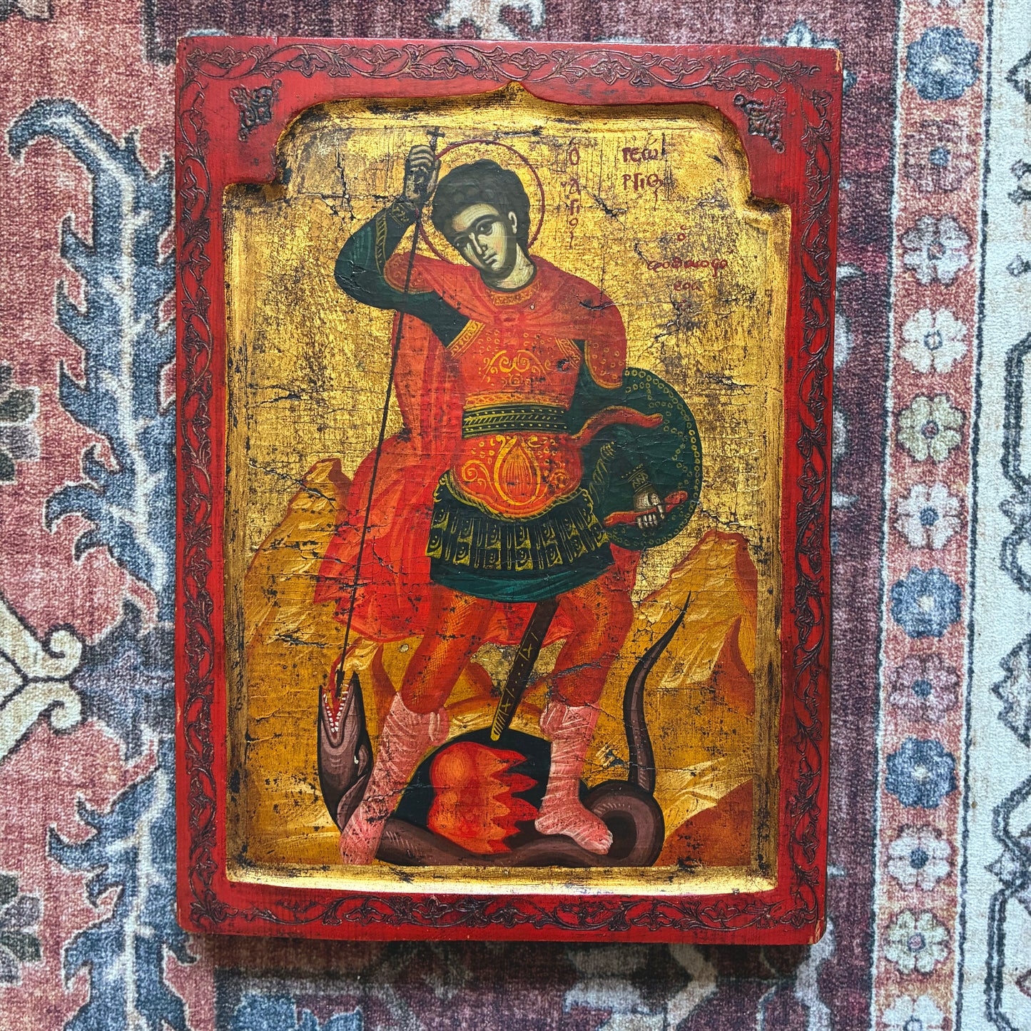Icon Saint George Slaying The Dragon
