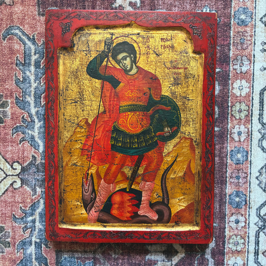 Icon Saint George Slaying The Dragon