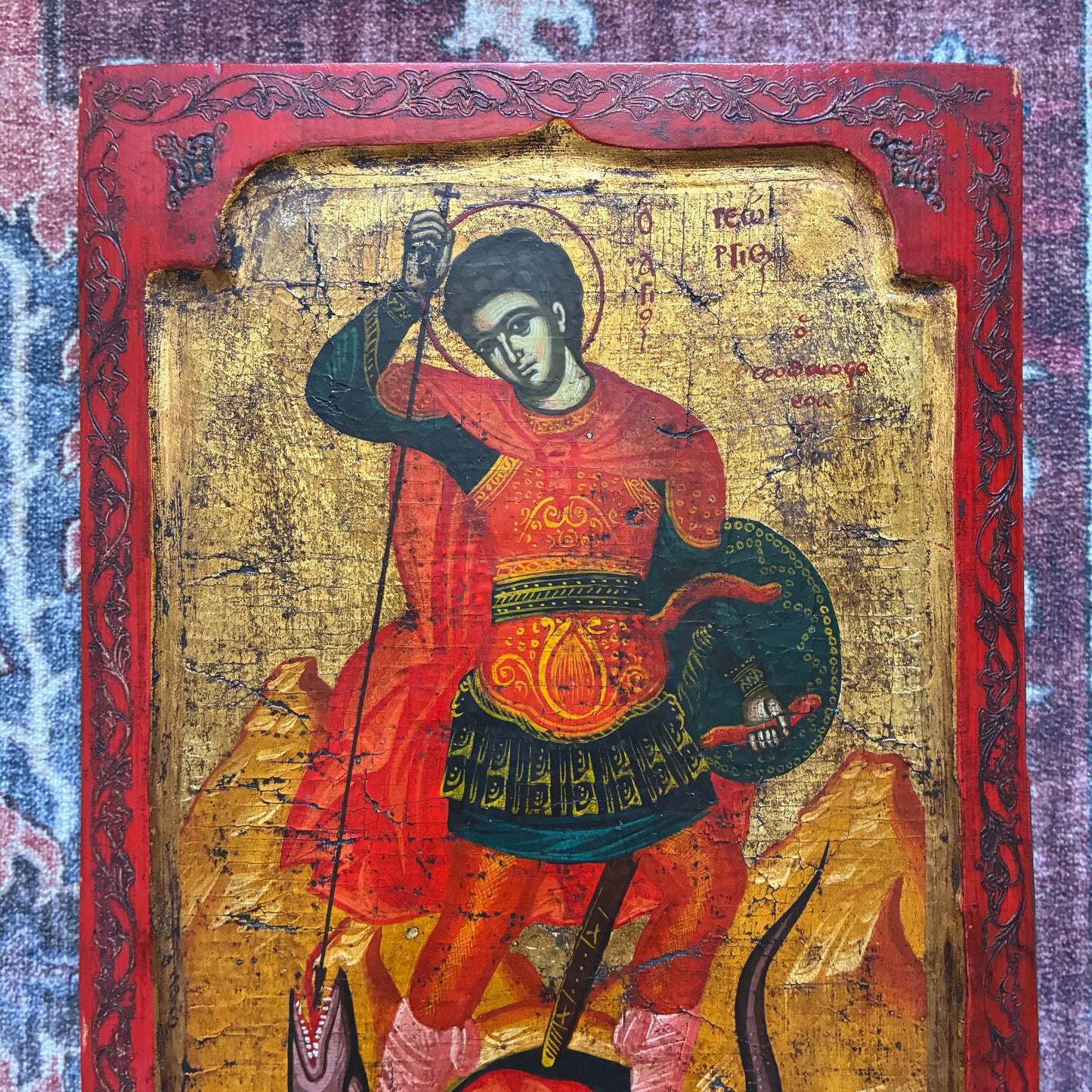 Icon Saint George Slaying The Dragon