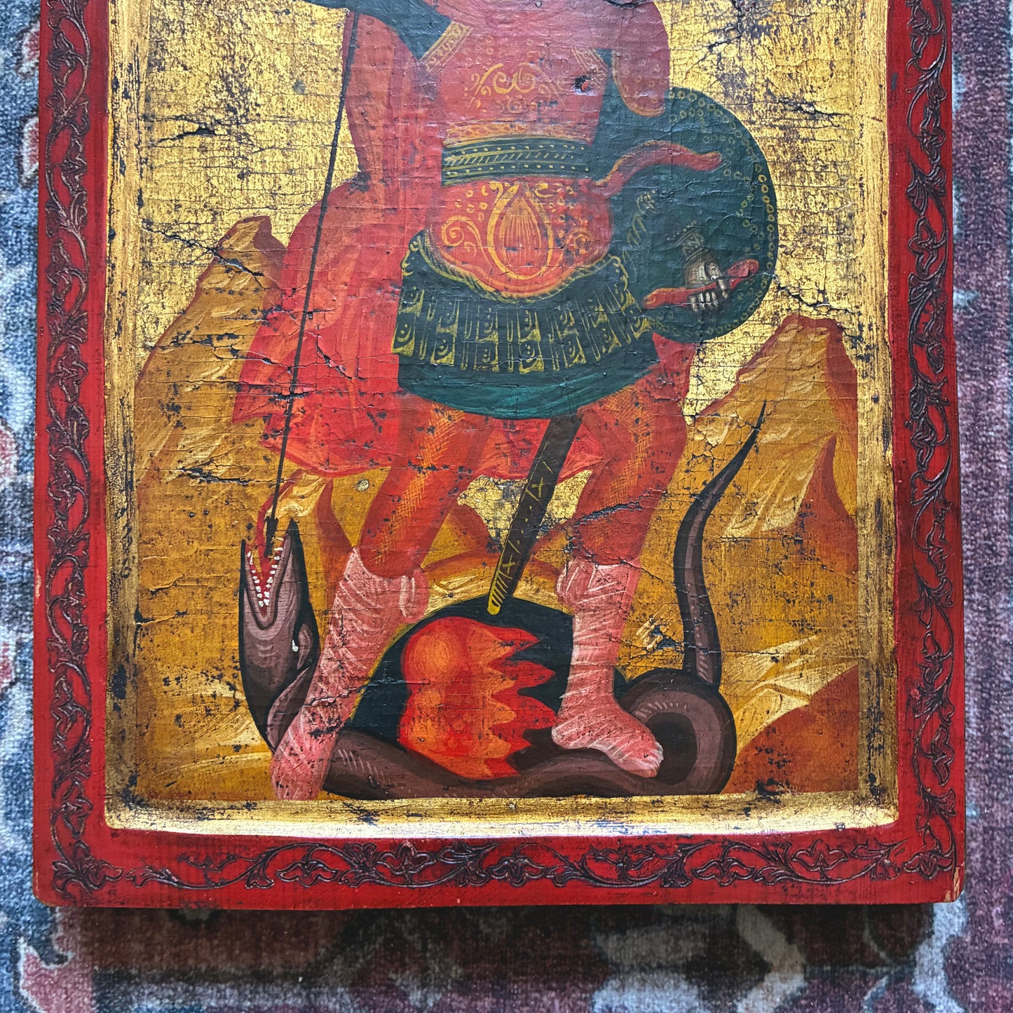 Icon Saint George Slaying The Dragon