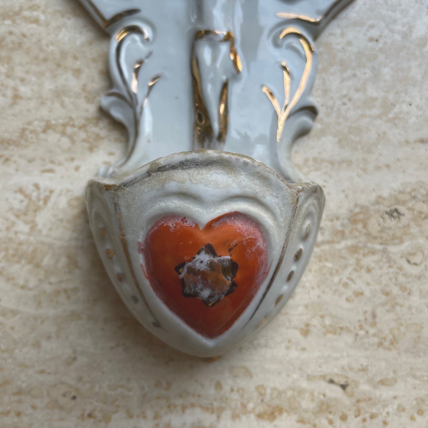 French Porcelain Holy Water Font