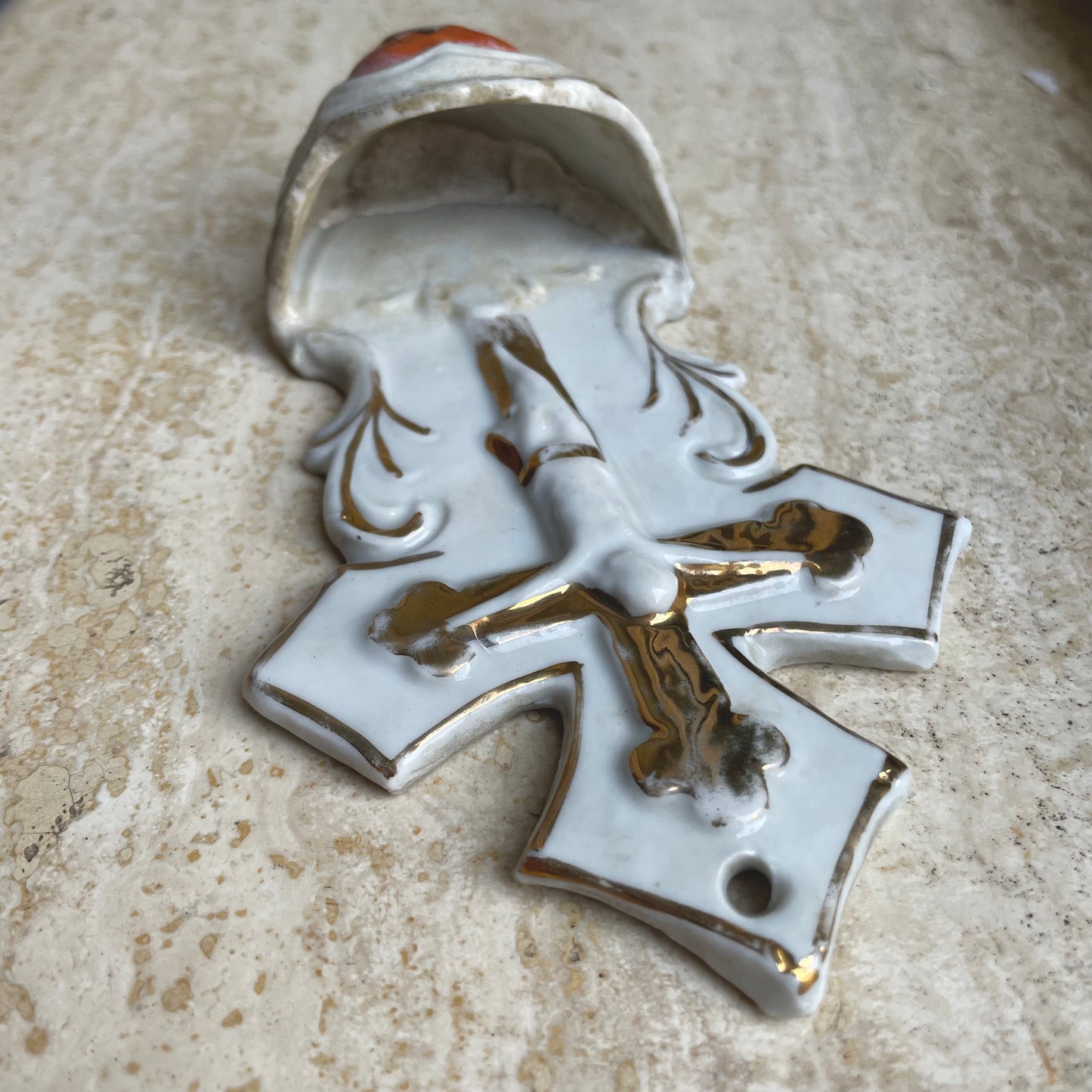 French Porcelain Holy Water Font