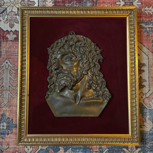 Framed Bronze Christ