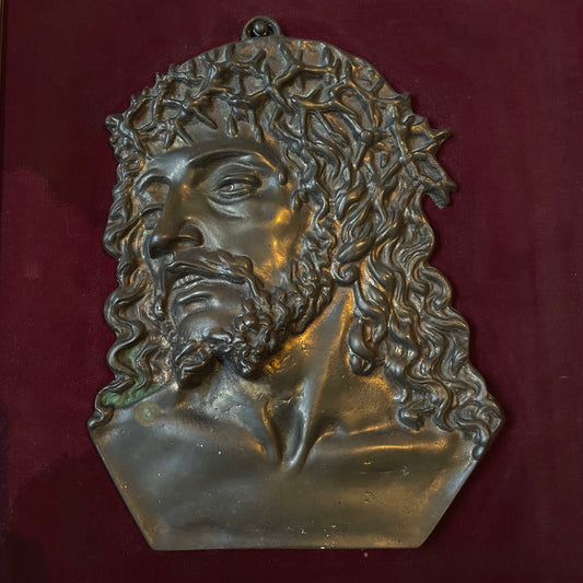 Framed Bronze Christ