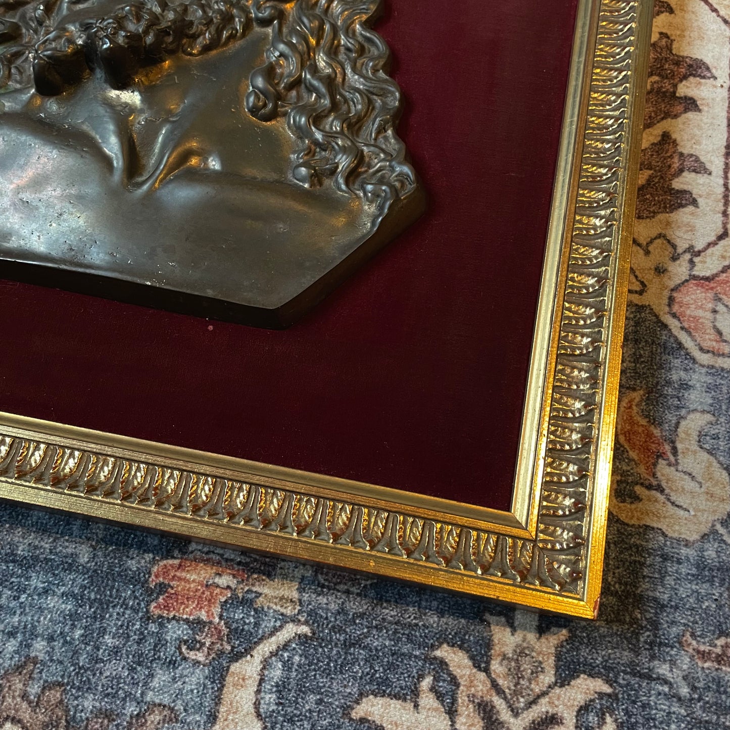 Framed Bronze Christ