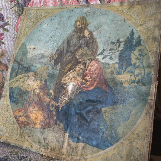Holy Family with Angel Print