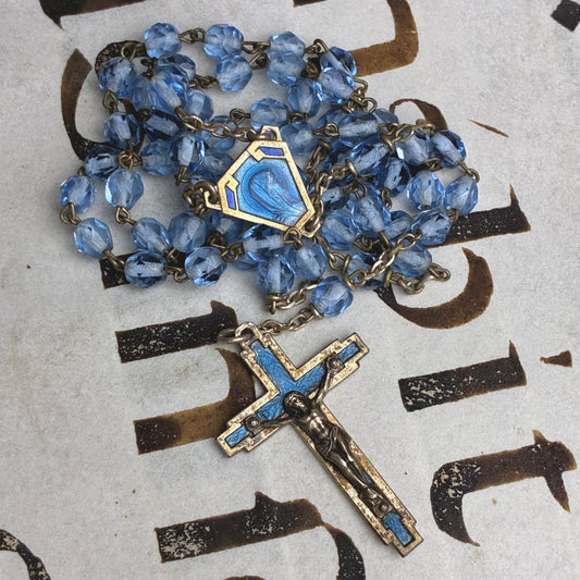 Rosary Art Deco Blue
