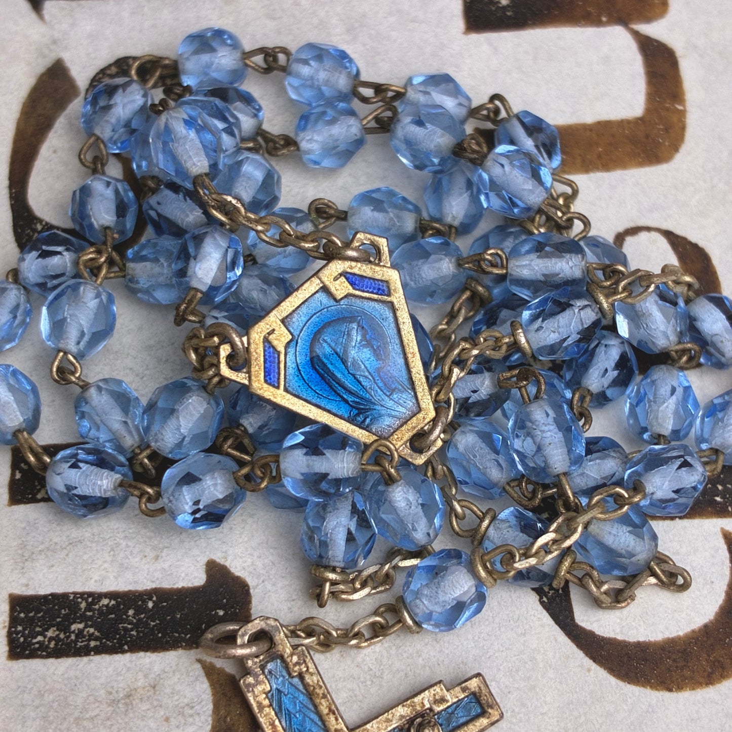 Rosary Art Deco Blue