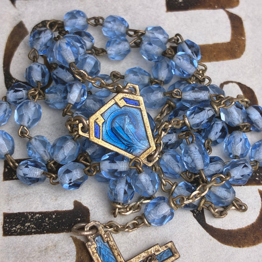 Rosary Art Deco Blue