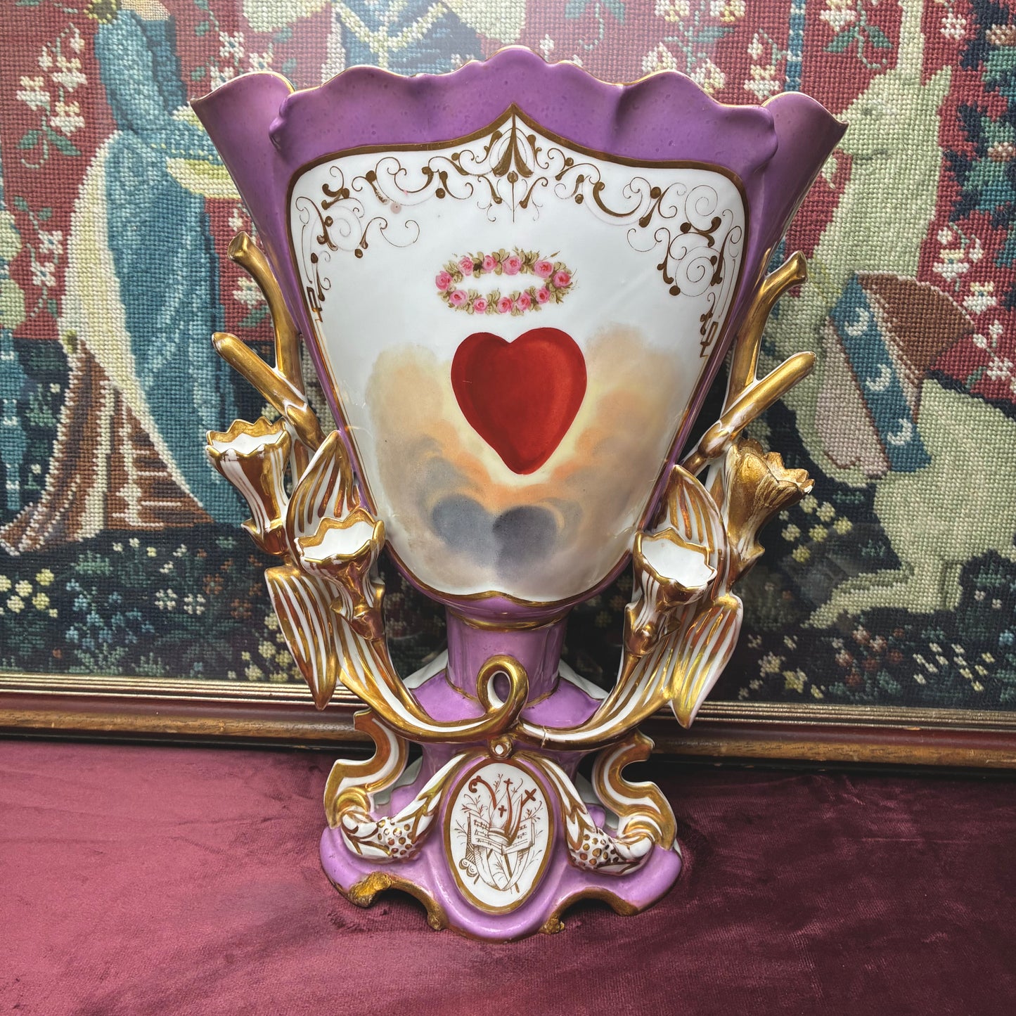 Sacred Heart Porcelain Vase