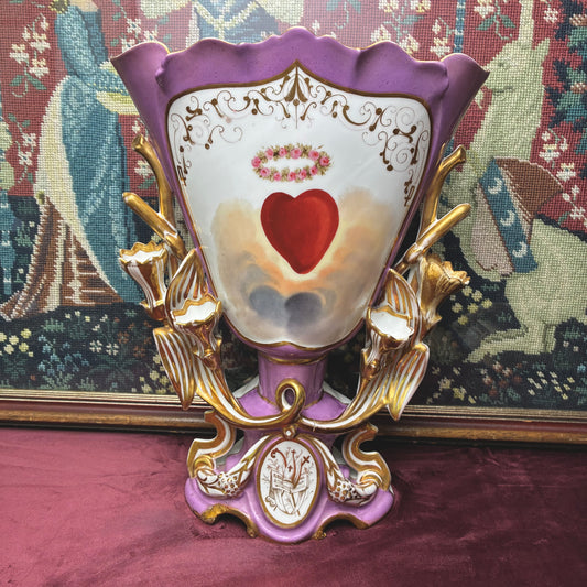 Sacred Heart Porcelain Vase