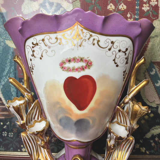 Sacred Heart Porcelain Vase