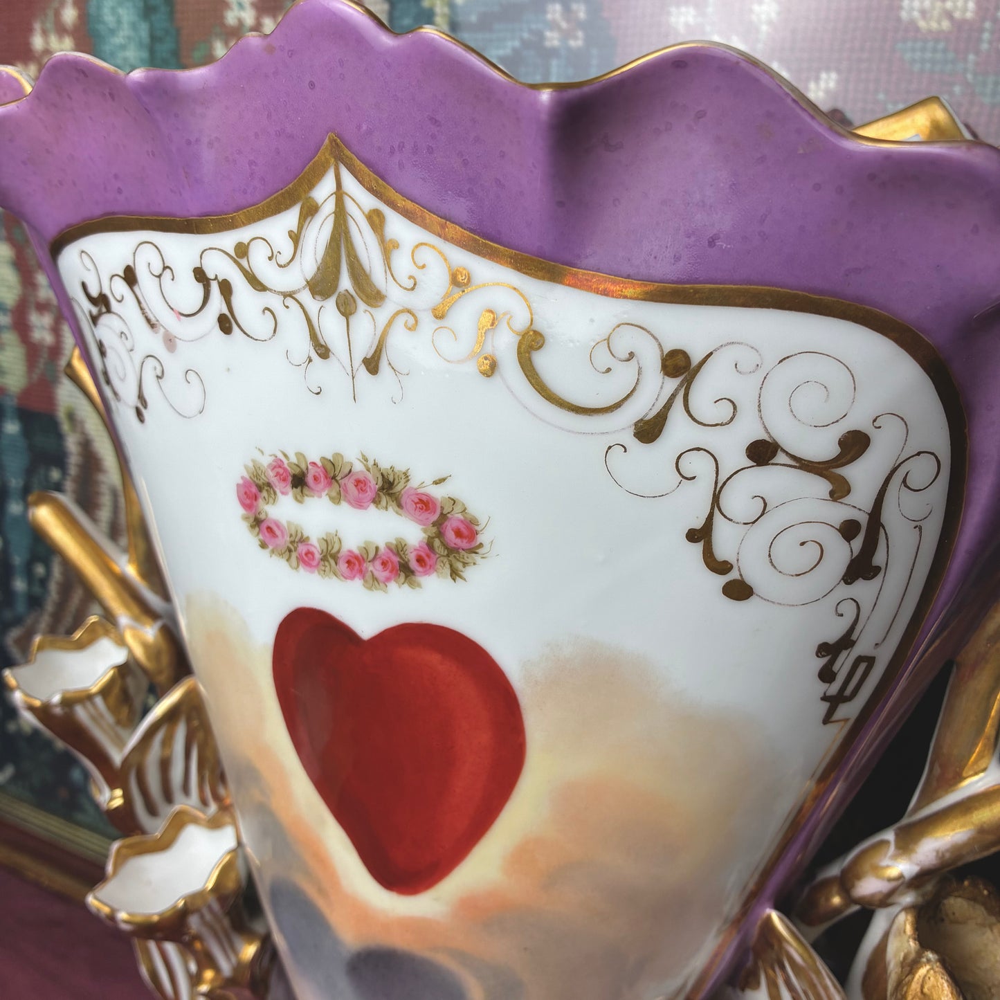 Sacred Heart Porcelain Vase