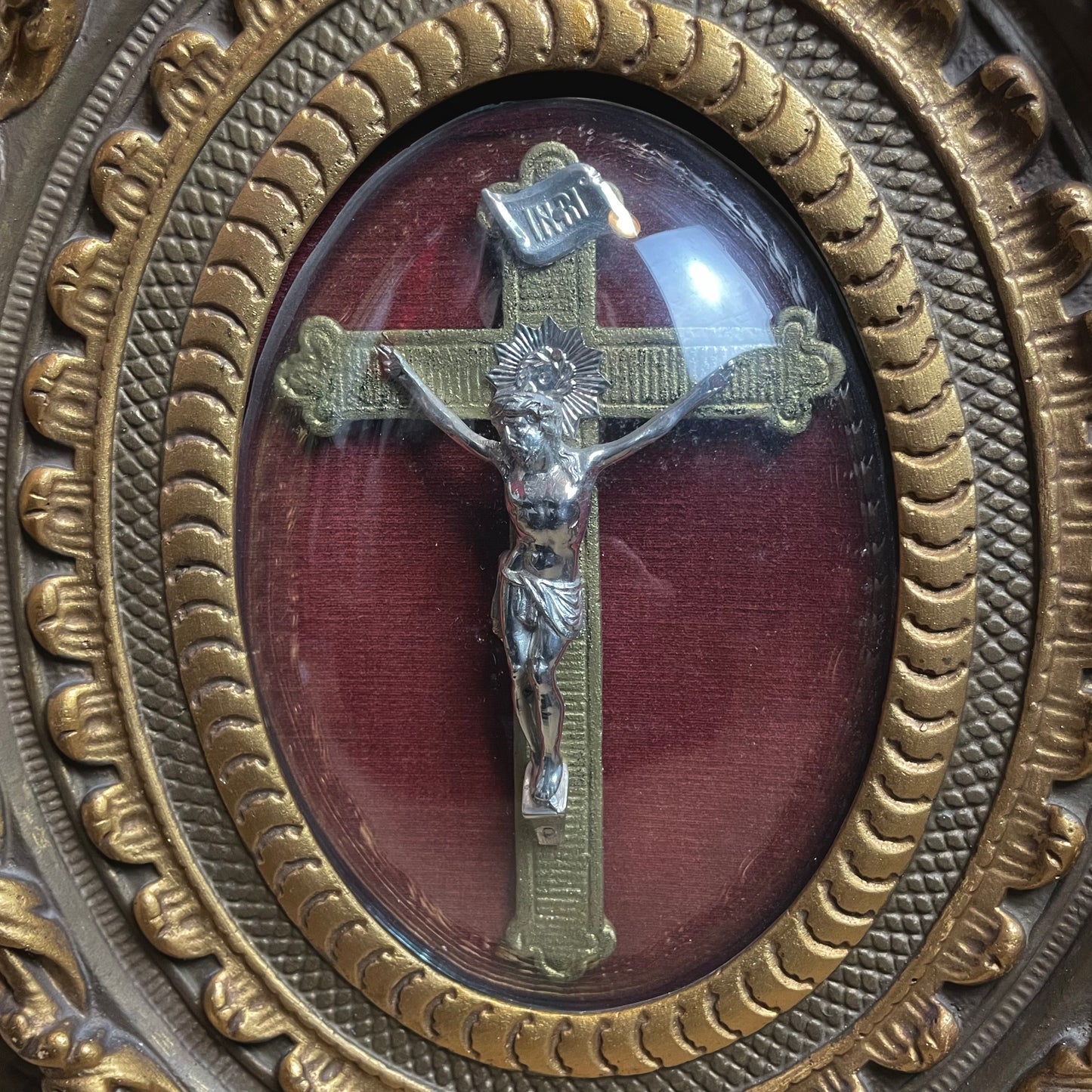 Neo-Baroque Framed Crucifix
