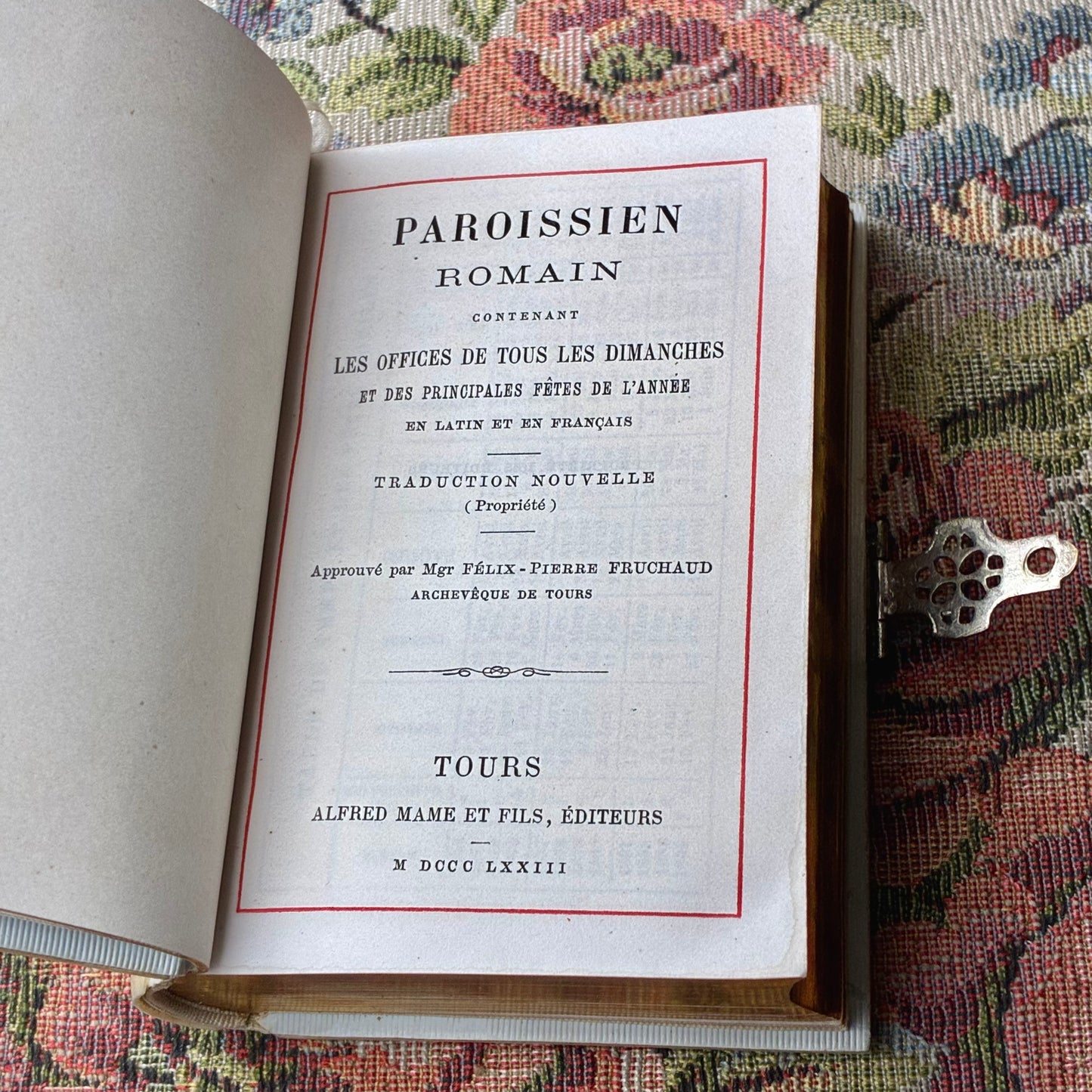 Paroissien Romain 1873 Faux Ivory
