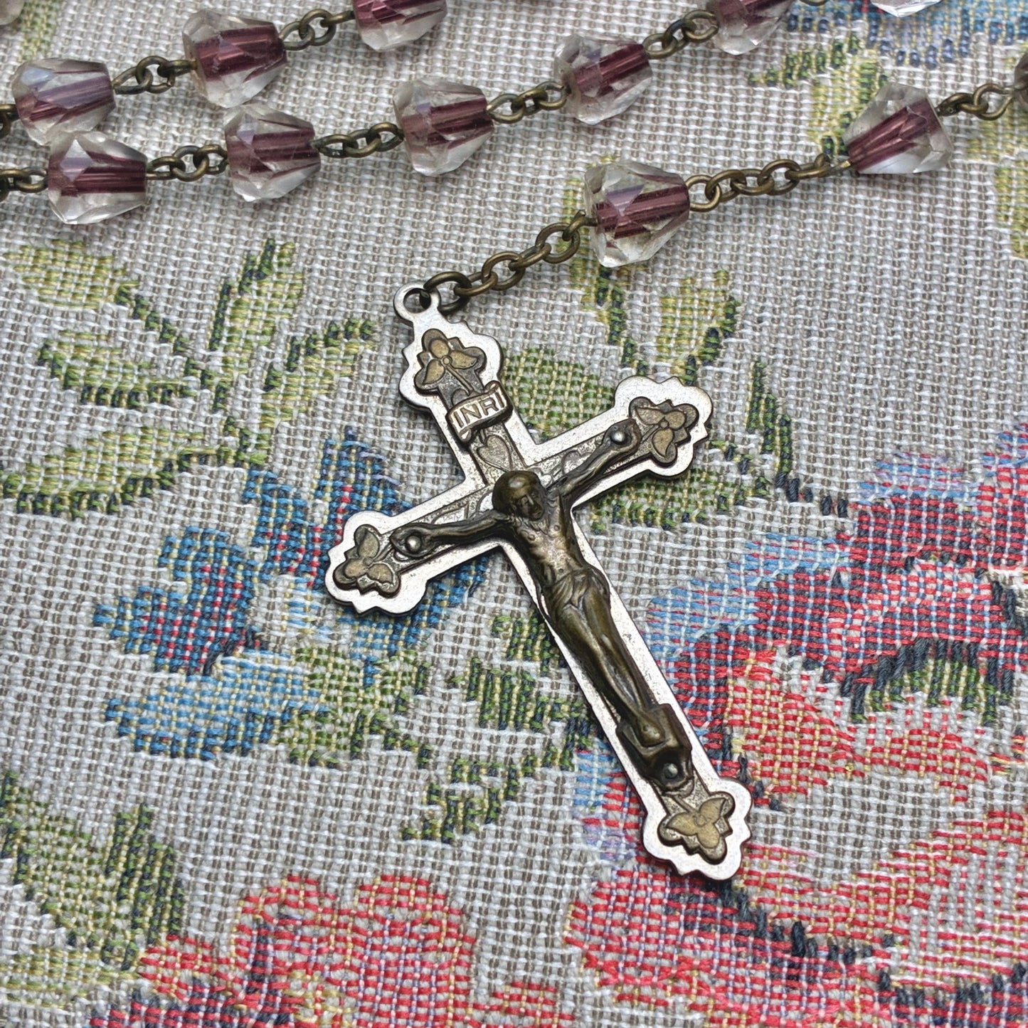 Rosary Two-Tone Glass
