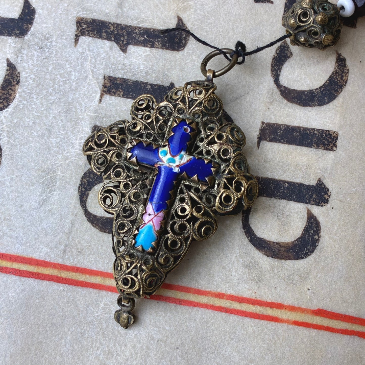 Garnet Stone Bavarian Rosary