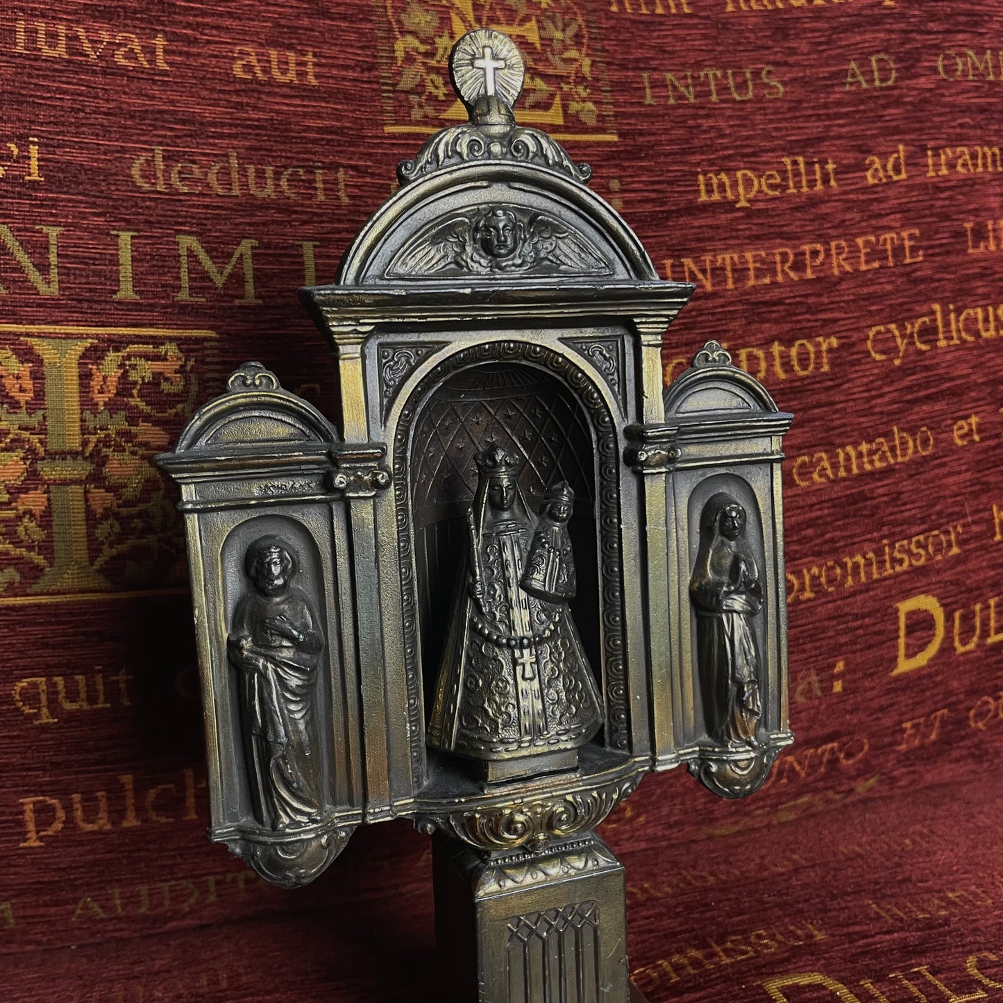 Triptych Shrine with Crowned Madonna and Child