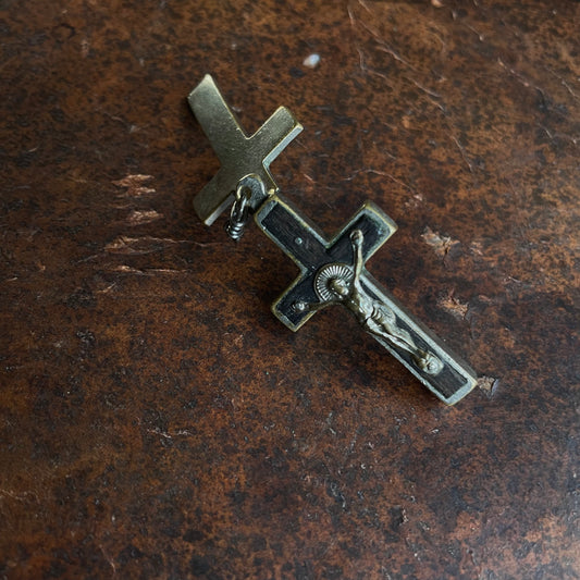 Folding Crucifix with Relic