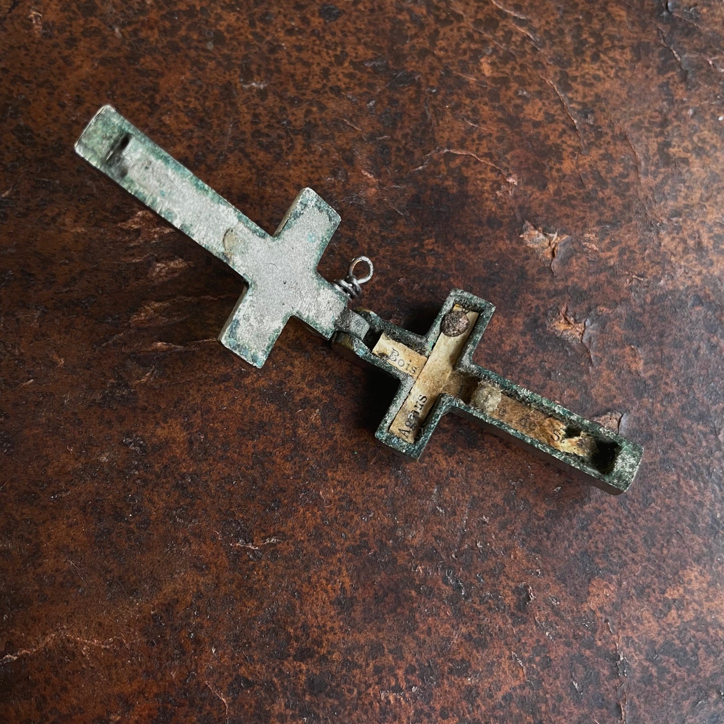 Folding Crucifix with Relic