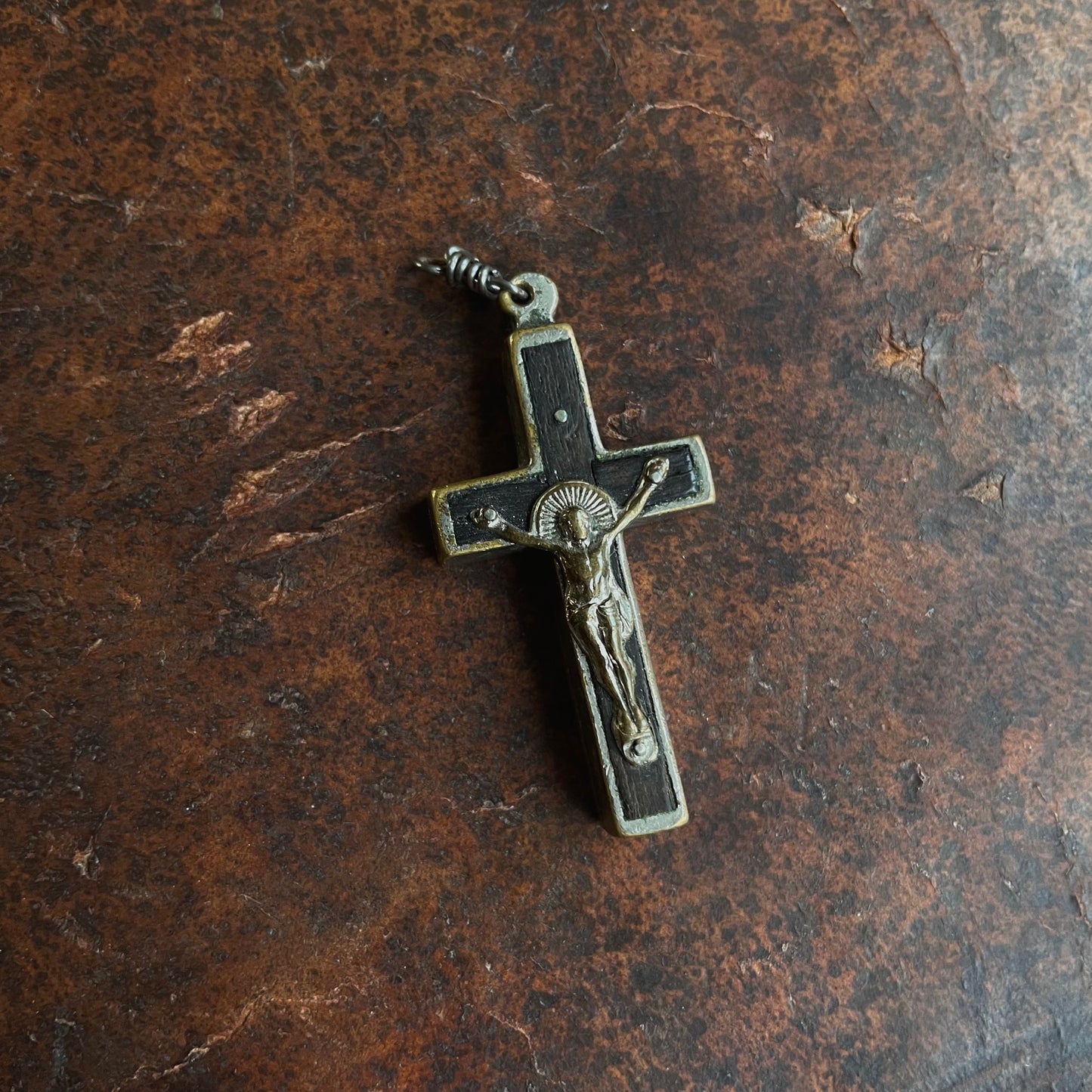 Folding Crucifix with Relic