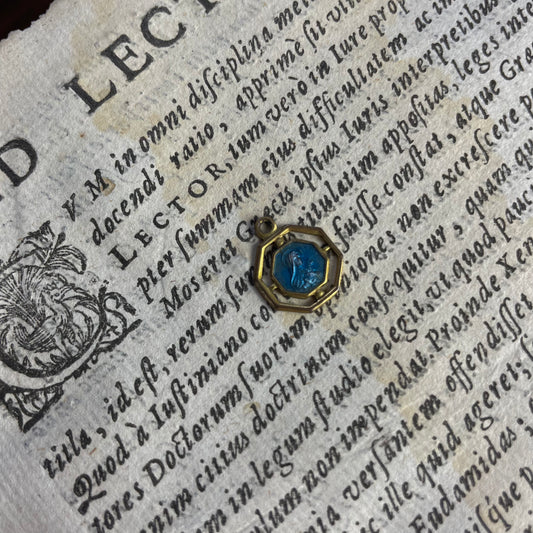 Blue Madonna Pendant Small