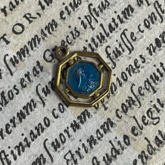 Blue Madonna Pendant Small