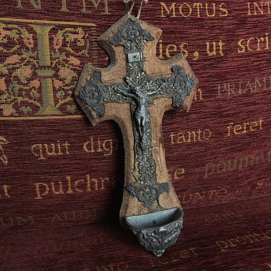 Holy Water Font with Flowers