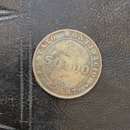 Vatican Coin Pope Pius IX 1866