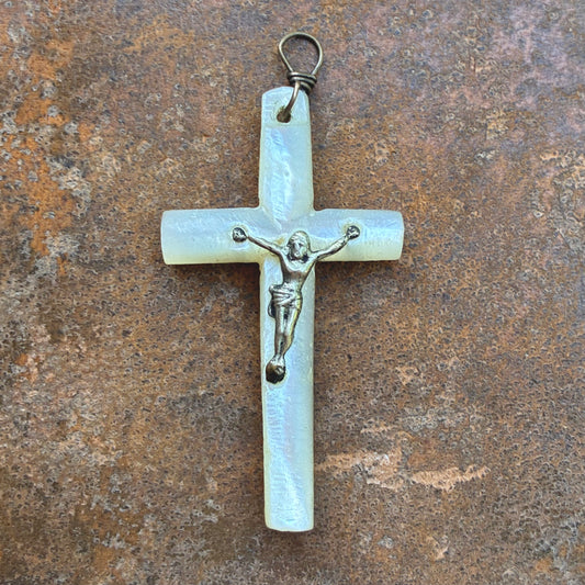 Mother of Pearl Crucifix Pendant