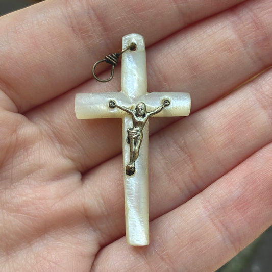 Mother of Pearl Crucifix Pendant