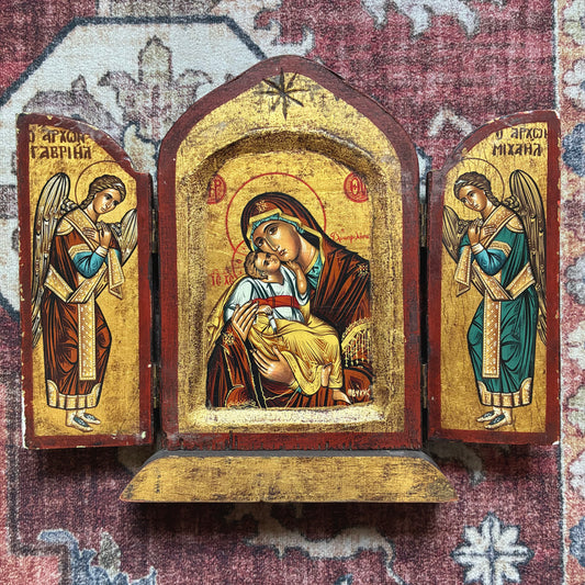 Triptych Icon by Father Pefkis