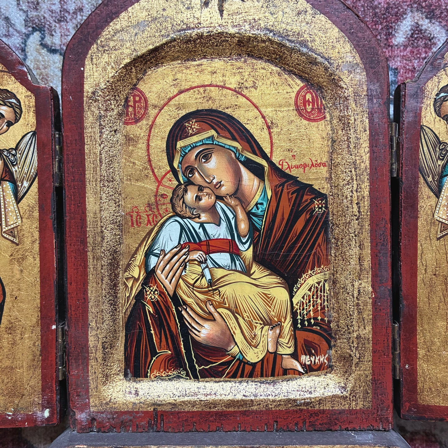 Triptych Icon by Father Pefkis