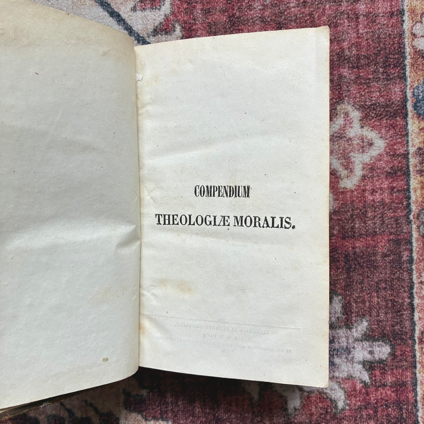 Compendium Theologiae Moralis - 1852