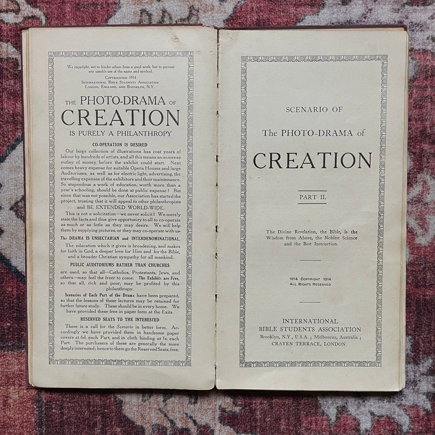 The Photo-Drama of Creation Book