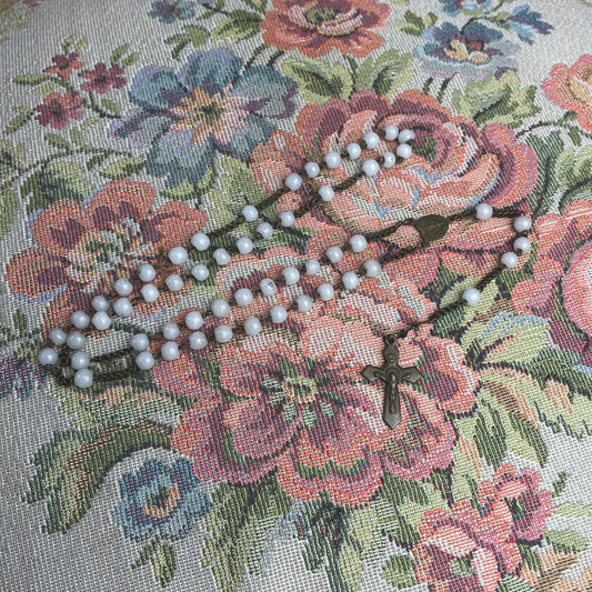 Milk Glass Rosary